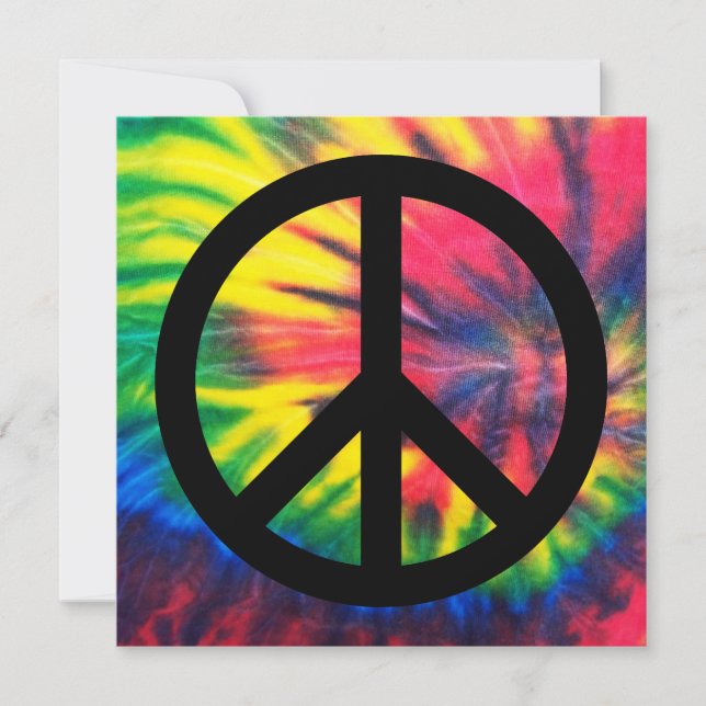 Tie Dyed Black Peace Sign (Frente)
