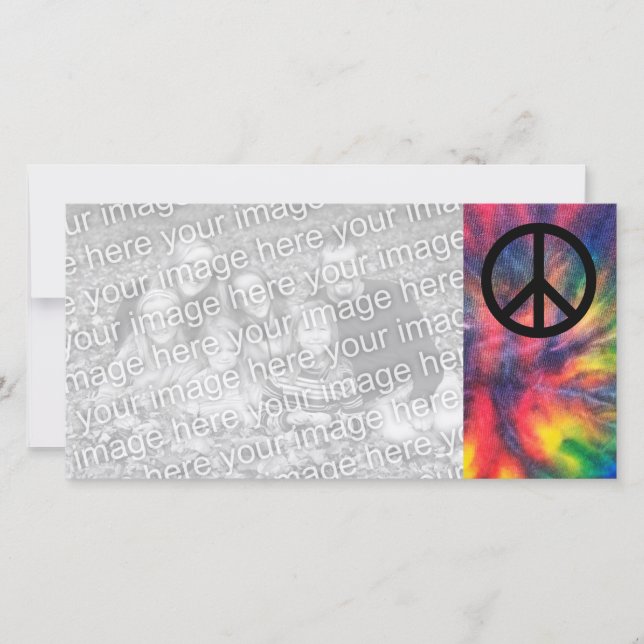 Tie Dyed Black Peace Sign (Frente)
