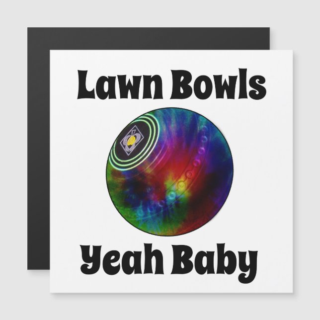 Tie Dyed Lawn Bowl, Cartão Magnético (Frente/Verso)
