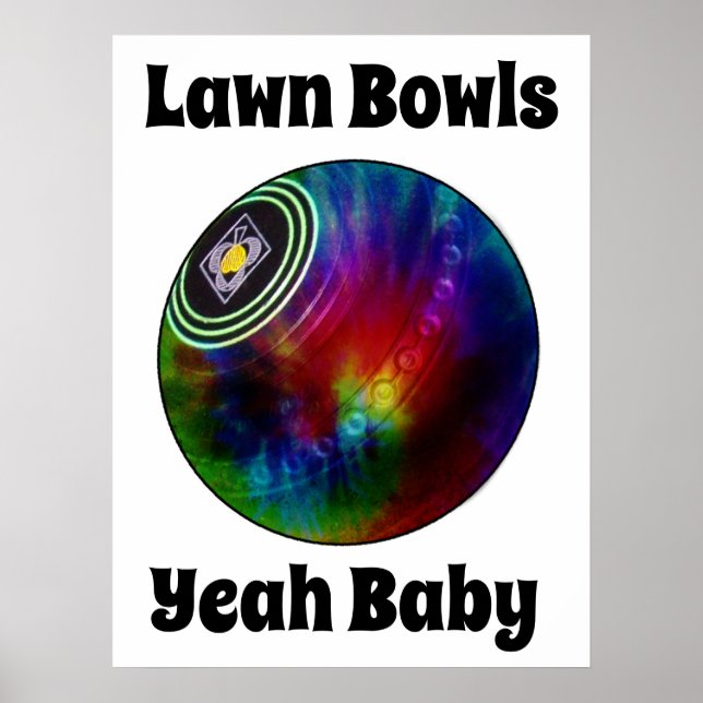 Tie Dyed Lawn Bowl, Poster (Frente)