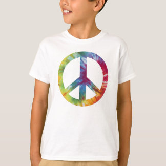 Tie Dyed Peace Sign Kid's Long Sleeve Camiseta