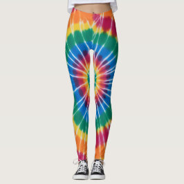 Tie-dyed, vibrant colored, leggings