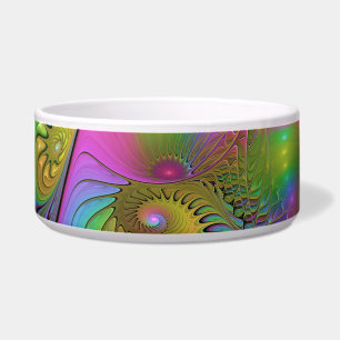 Tigela A Colorida Arte Fractal Abstrata Trippy Luminosa