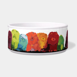 Tigela A LINHA de COMIDA comidas da aguarela persegue