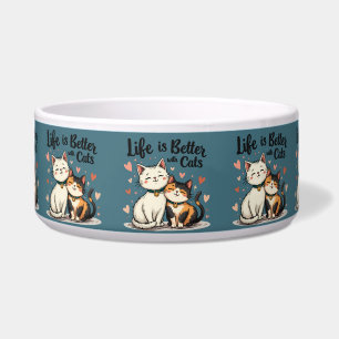 Tigela A vida é melhor com gatos estética de gato fofo, a