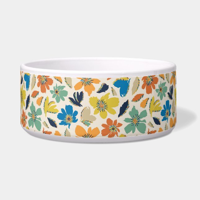 Tigela Abstract Hand-Drawn Boho Floral Pattern (Frente)