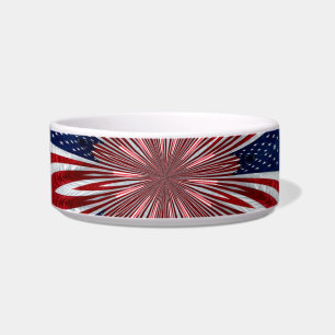 Tigela Abstrato 1 do caleidoscópio da bandeira americana