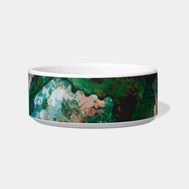 Tigela Abstrato de muss Agate Green Crystal Geode (Frente)