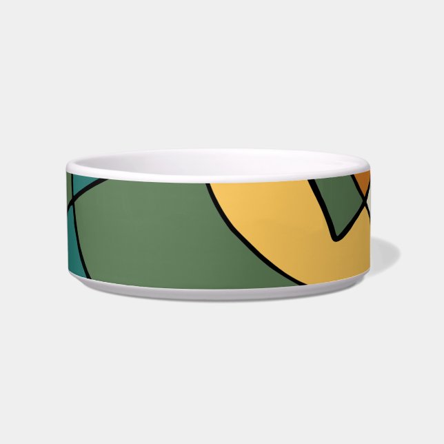 Tigela Abstrato de vintage com mão design (Frente)