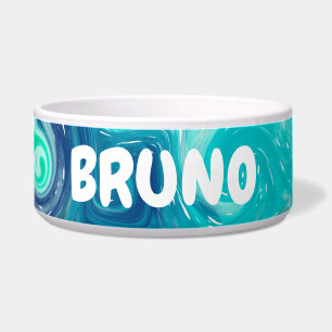 Tigela Abstrato Marble Fluid Art Colorido Personalizado