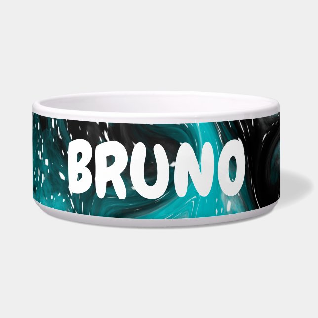 Tigela Abstrato Marble Fluid Art Colorido Personalizado (Frente)