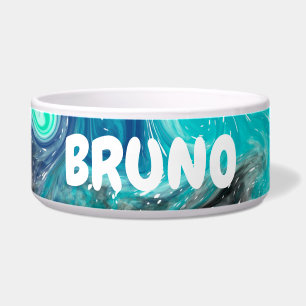 Tigela Abstrato Marble Fluid Art Colorido Personalizado