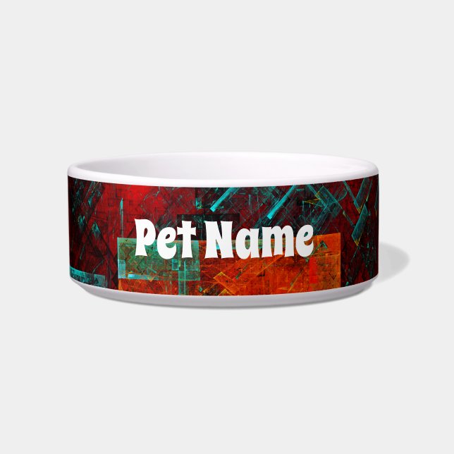 Tigela Abstrato Moderno Padrão Artístico Legal Colorido (Frente)