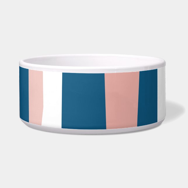 Tigela Abstrato rosa azul e branco (Frente)