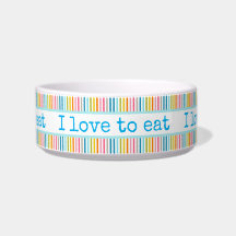 Adoro Comer Rainbow Stripes Colorida Pet Bowl