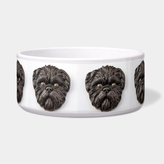 Tigela Affenpinscher Inspirado em 3D (Frente)