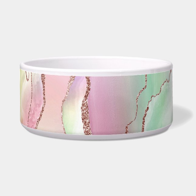 Tigela Agato de melancia | Verde Neo Mint e Rosa Cassis (Frente)