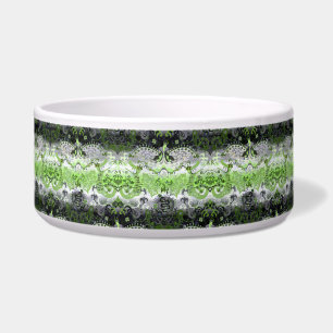 Tigela Agender Dragon Damask - Agender Pride Flag Cores
