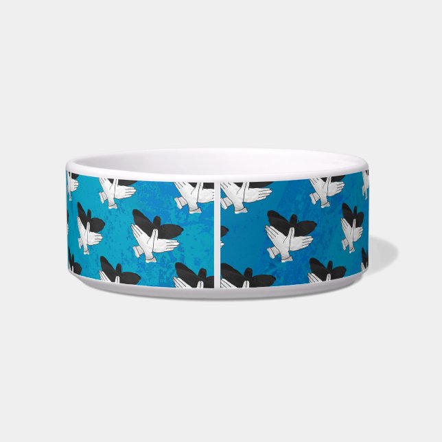 Tigela Águia Sombra em Azul (Traseira)