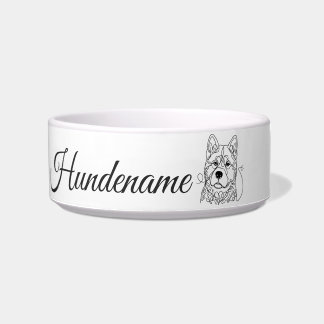 Tigela Akita Dog Minimalist Line Art personalized bowl