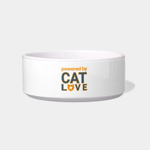 Tigela Alimentado pelo Amor pelos Gatos