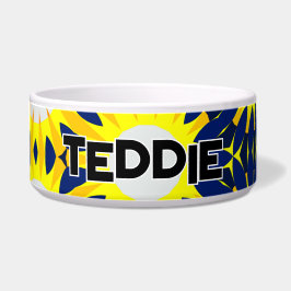 Tigela Amarelo ensolarado e Marinho Girassol