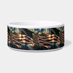 Tigela American Flag Bald Eagle