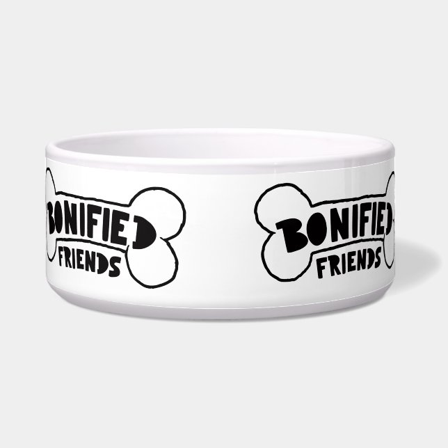 Tigela Amigos Ossificados Citações de Lealdade Canina Mel (Frente)