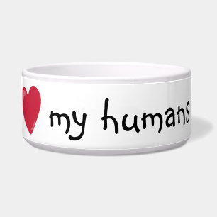 Tigela Amo a Comida dos Meus Humanos Humor Divertido Cach