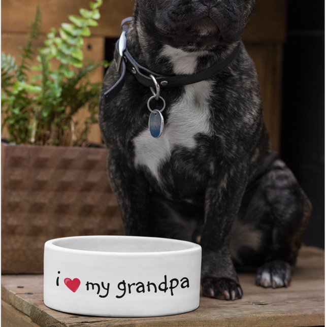 Tigela Amo comida do meu avô humor engraçado cachorro ani (Criador carregado)