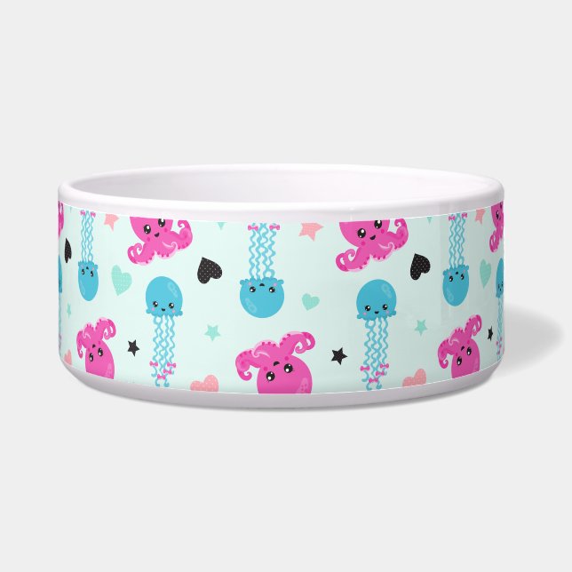 Tigela Animais do mar, Vida marinha, polvo, água-viva, co (Frente)