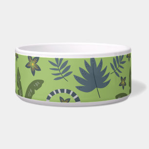 Tigela Animais tropicais, sem soldadura, verdes e cinzas
