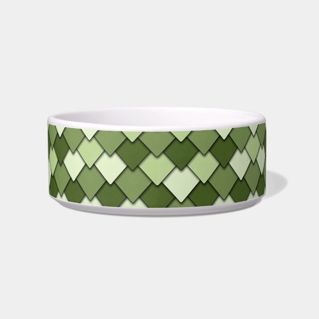 Tigela Apple Green Square and Diamond Pattern (Frente)