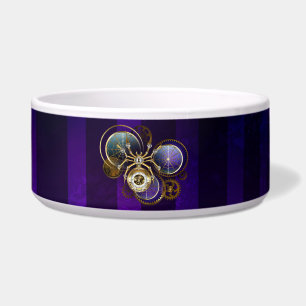 Tigela Aranha Steampunk no fundo roxo