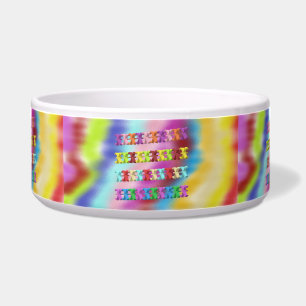 Tigela arco-íris colorido por todo o doce doce, doce, púr