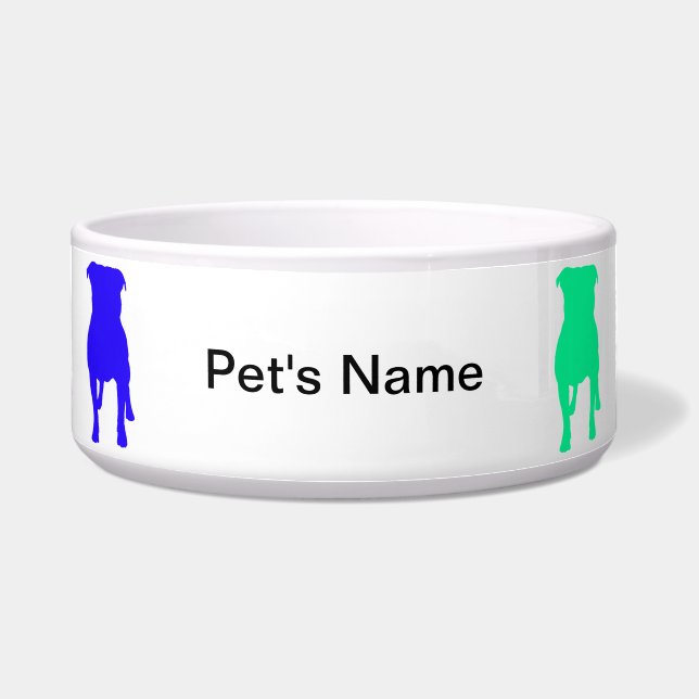 Tigela Arco-Íris Personalizado Terrier 2 Pet Bowl (Frente)