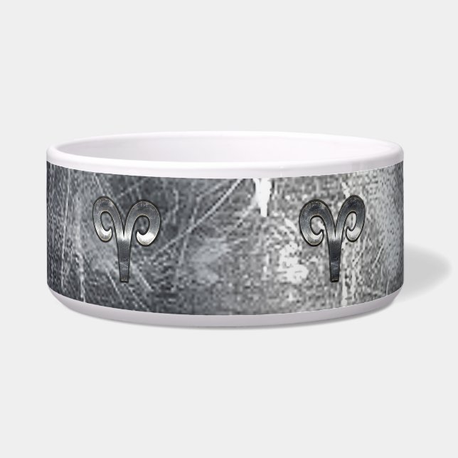 Tigela Aries Símbolo Zodiac Estilo Industrial (Frente)