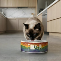 Art Deco Pride Flag | Rainbow Ceramic Pet Bowl