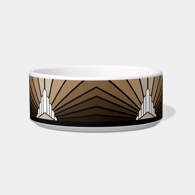 Tigela Art deco sun em bronzeado (Frente)