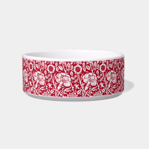 Tigela Art Nouveau Carnação Damask, Red and White