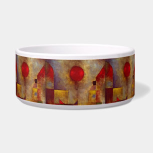 Tigela Arte Abstrata Colorida Balão Vermelho Paul Klee