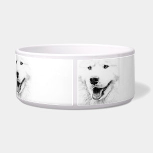 Tigela Arte bonita do cão do Samoyed