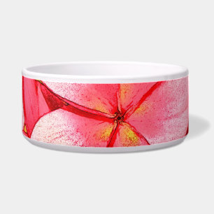 Tigela Arte de Frangipani Tropical Rosa