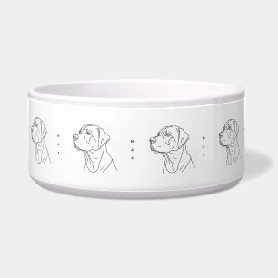 Tigela Arte de Linha Minimalista Labrador Retriever Cerâm