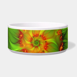 Tigela Arte Fractal Abstrato Colorida Psicodélica