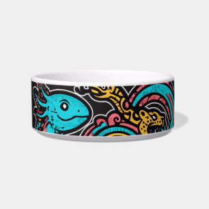 Tigela Arte Tribal da Batalha do Deus Asteca Xolotl com J