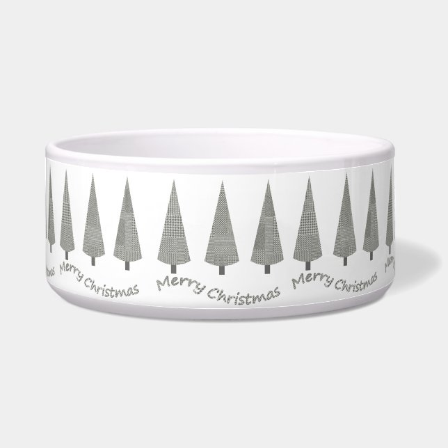 Tigela Árvore de Natal Xadrez Houndstooth (Frente)