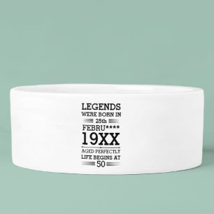 Tigela As Legendas Personalizadas Eram Nasceres no Mês do