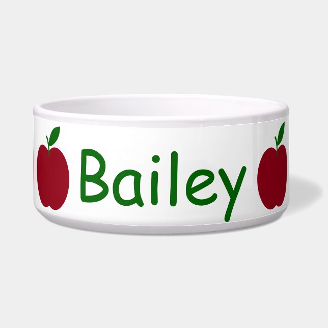Tigela As maçãs do professor personalizadas no branco (Frente)