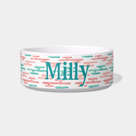 Tigela Auspicious Cloud Bands in Teal and Flamingo